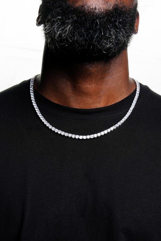 5mm Tennis Chain White Gold