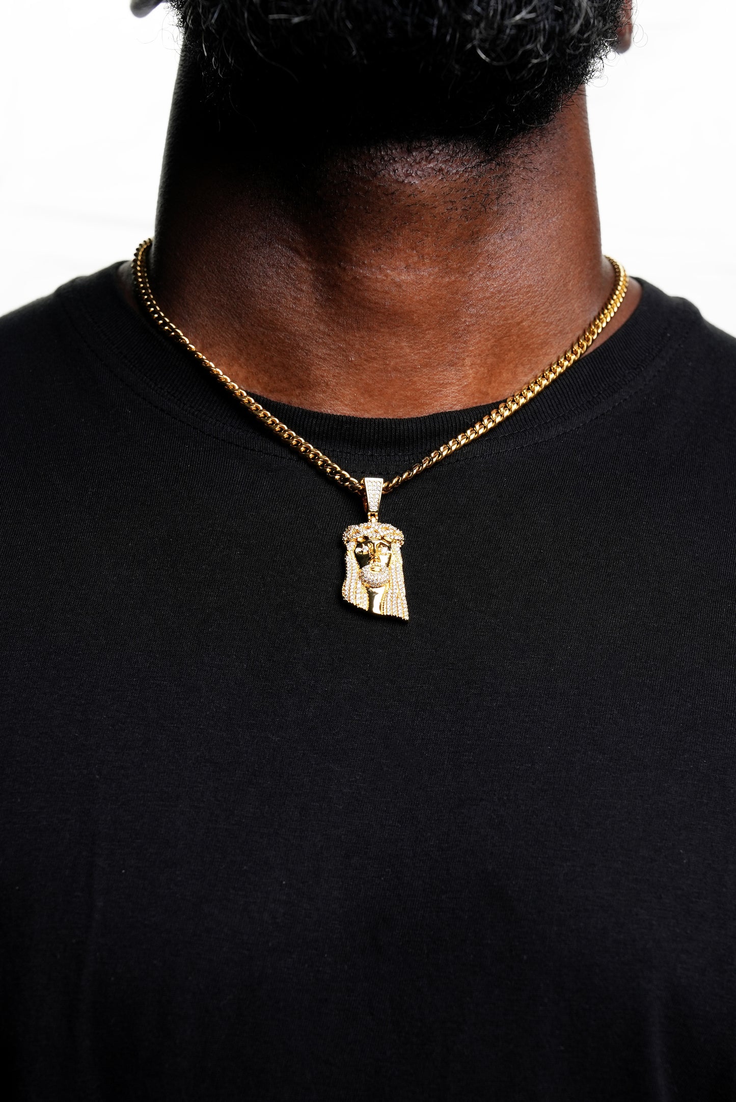 Micro Jesus Pendant Gold