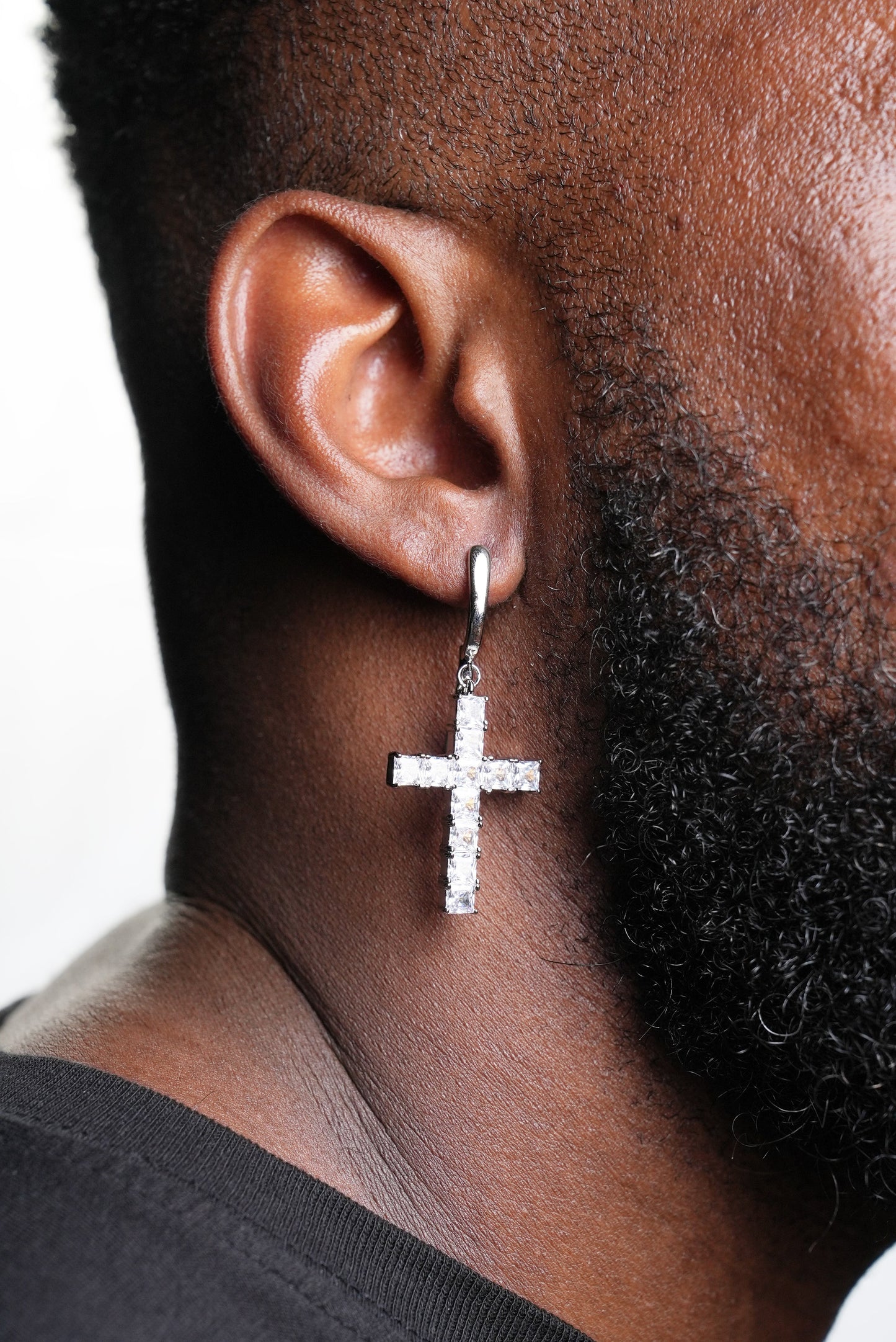 Beaded Cross Earrings