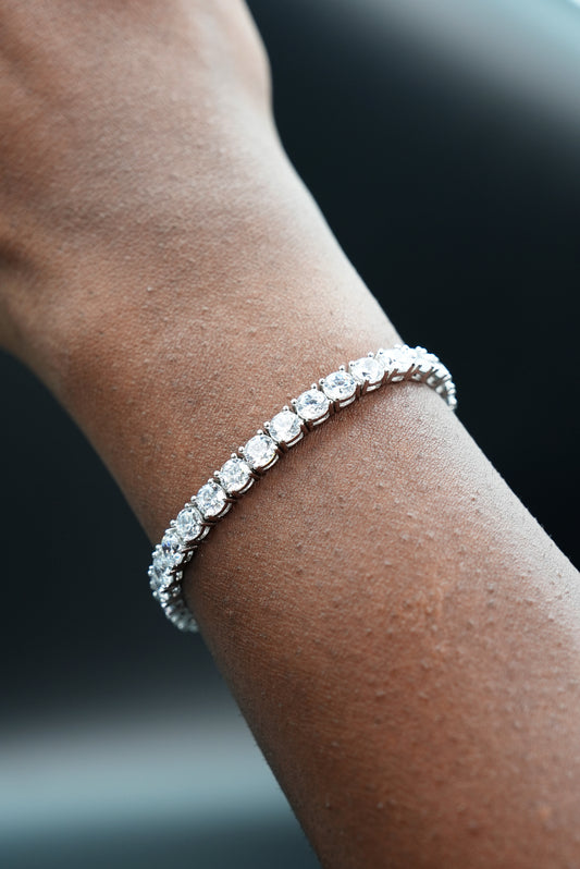 5mm Tennis Bracelet White Gold