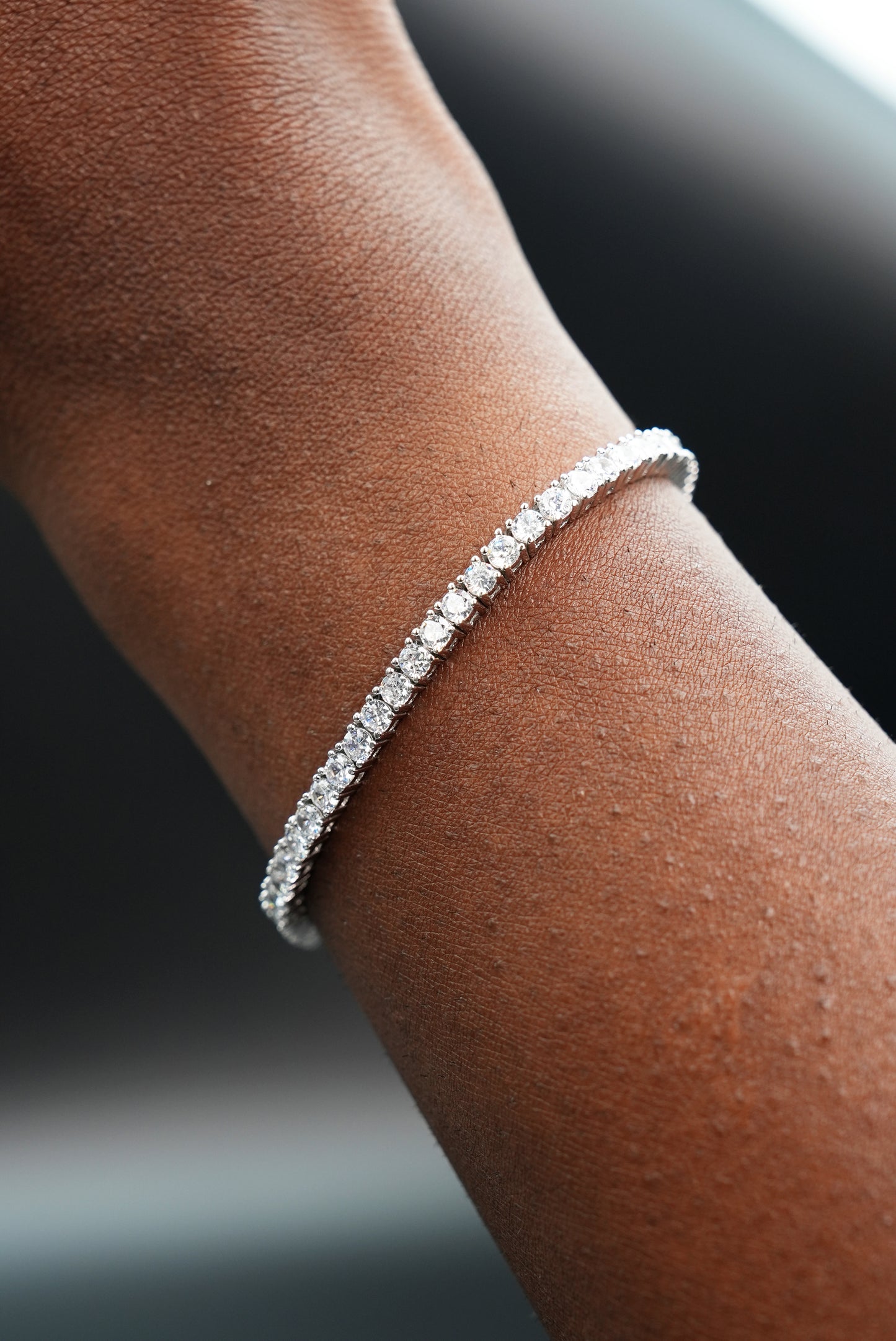 3mm Tennis Bracelet White Gold