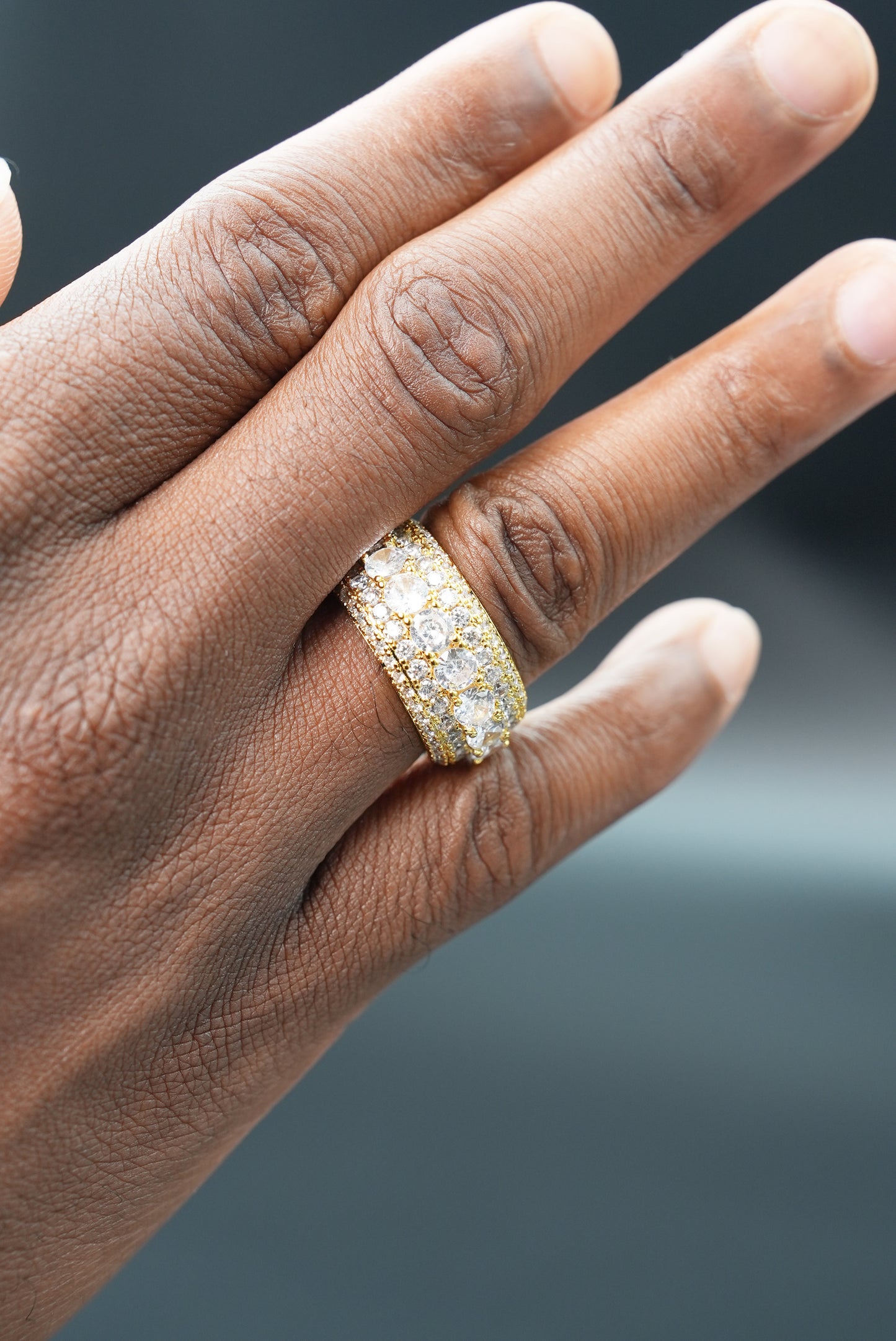 Layered Diamond Ring Gold