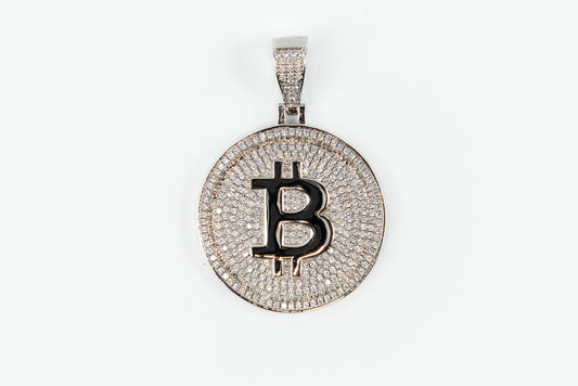 BITCOIN Pendant White Gold