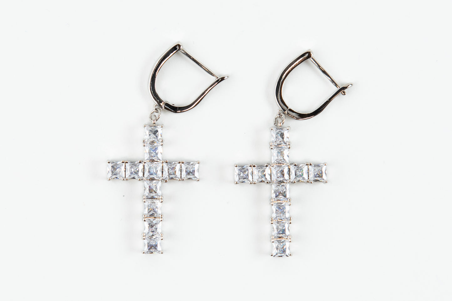 Beaded Cross Earrings