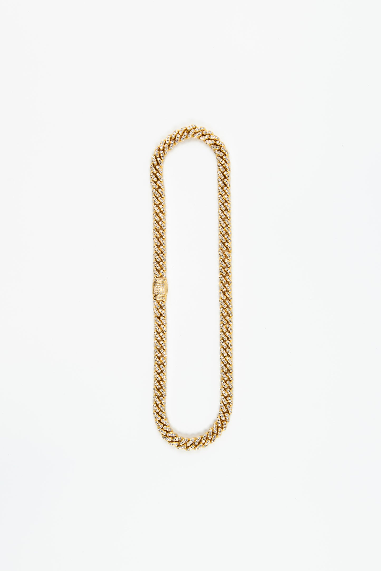 8mm Ice Cuban Chain Gold