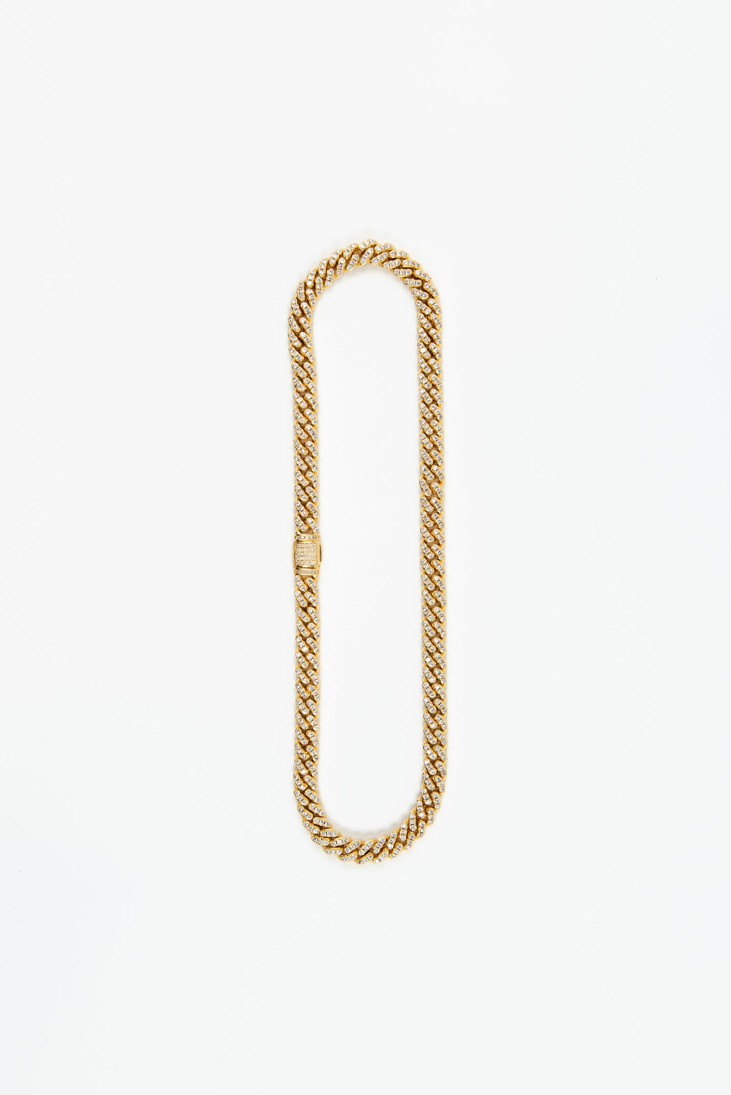 8mm Ice Cuban Chain Gold