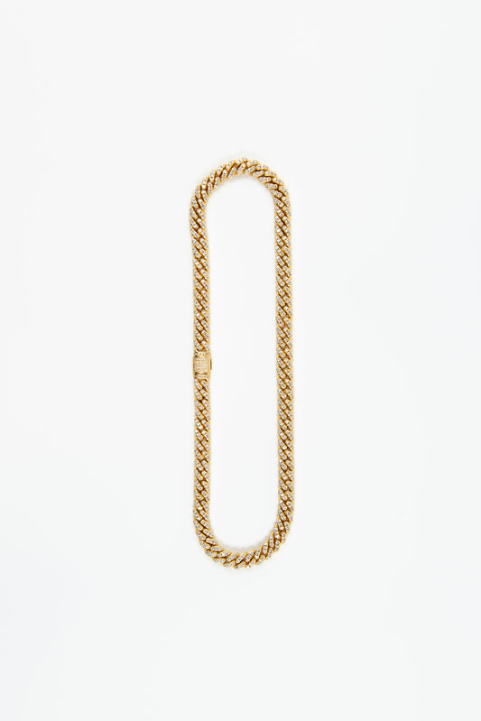 8mm Ice Cuban Chain Gold