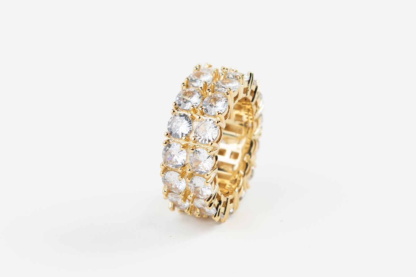 Double Row Eternity Ring Gold