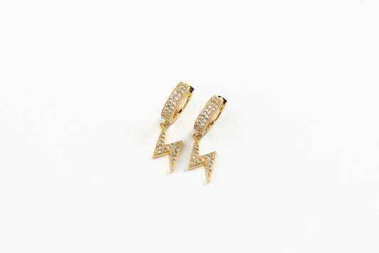 Lightning Earrings Gold