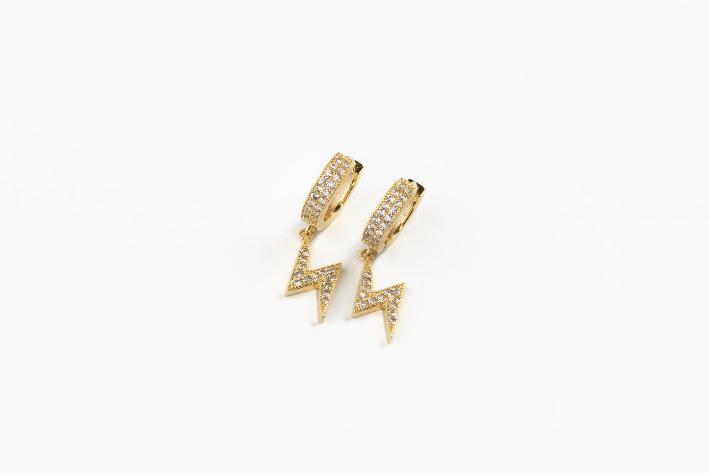 Lightning Earrings Gold