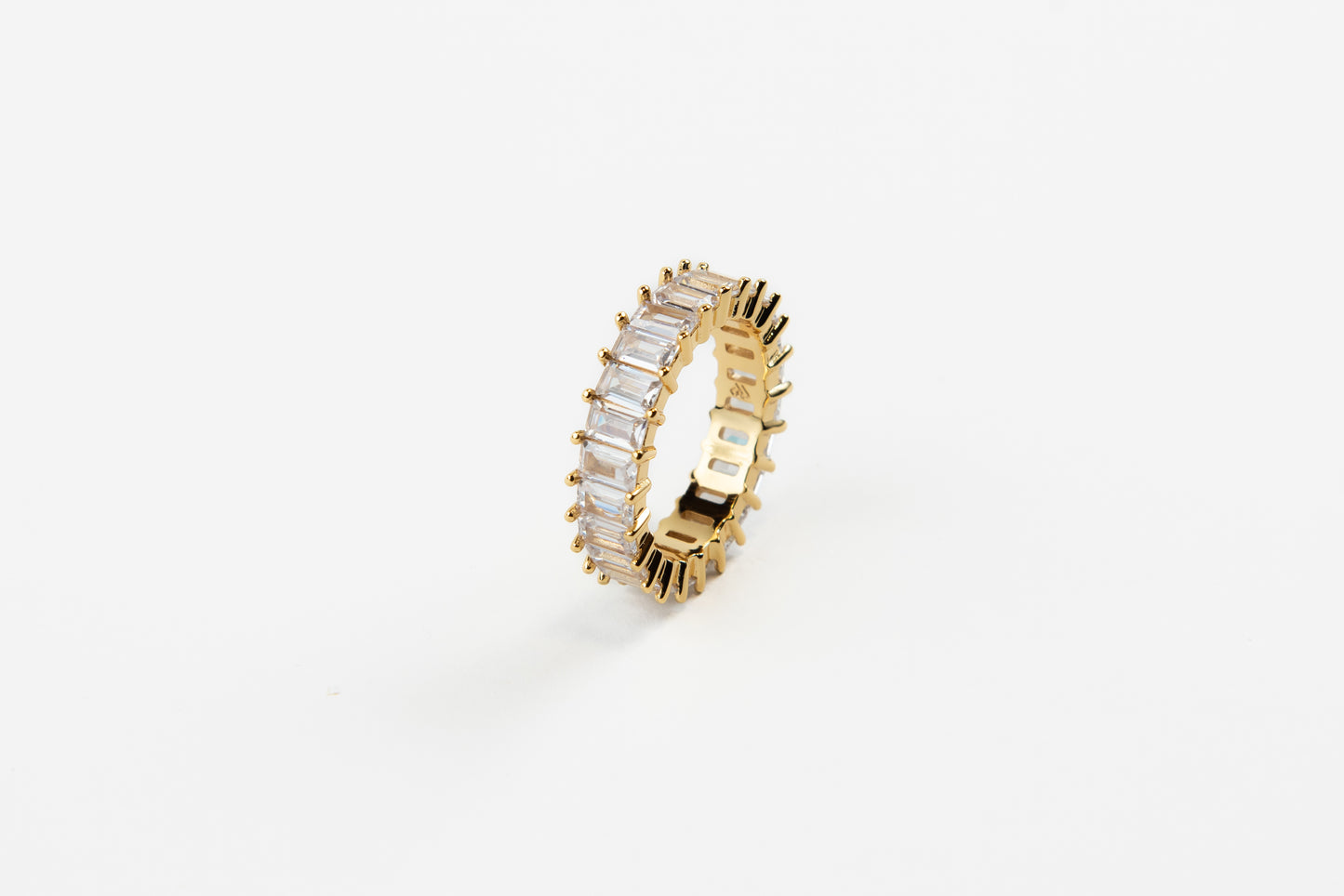 6mm Baguette Eternity Ring Gold