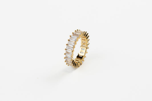 6mm Baguette Eternity Ring Gold