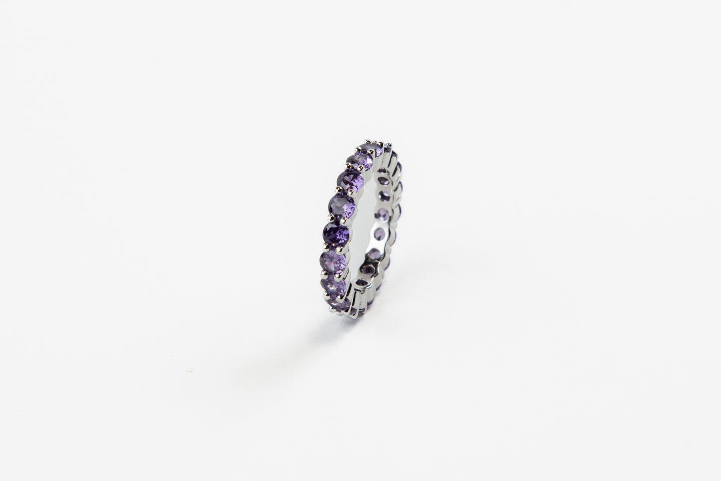 4mm Purple Single Layered Tennis Ring